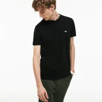 Футболка Lacoste Crew Neck Pime хлопковыеJersey TH6709-031 -  Черная