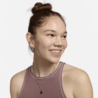 Nike One Fitted женская Dri-FIT Ribbed Tank Top цвет фиолетовый