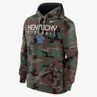 Kentucky Wildcats Military Appreciation Club Men’s Nike College Pullover Толстовка с капюшоном цвет зеленый