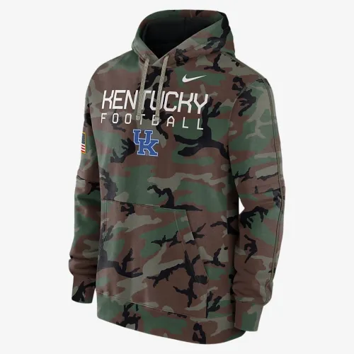 Kentucky Wildcats Military Appreciation Club Men’s Nike College Pullover Толстовка з капюшоном колір зелений