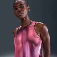 Nike AeroSwift женская Dri-FIT ADV Cropped Running Tank Top цвет фиолетовый