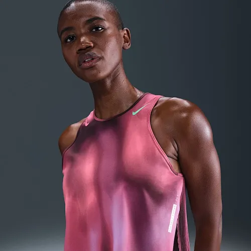 Nike AeroSwift женская Dri-FIT ADV Cropped Running Tank Top цвет фиолетовый
