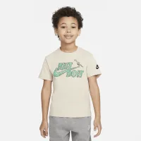 Nike Little дитячі оверсайз Graphic футболка колір коричневий
