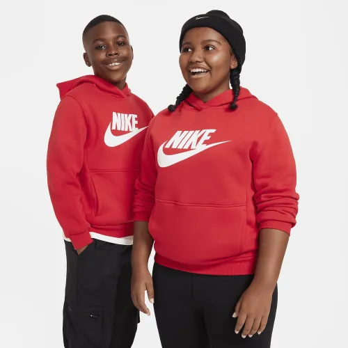 Nike Sportswear Club Fleece Big дитячі Толстовка з капюшоном (Extended Size) колір червоний