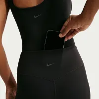 Nike Zenvy женская С высокой Талией Full-Length лосины with No Front Seam цвет черный