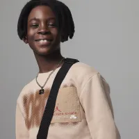 Nike Jordan Nothing But Nylon Crew Big Kids Top колір коричневий