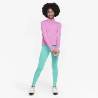 Nike Girls' Dri-FIT Long-Sleeve 1/4-Zip Top Pink
