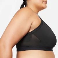 Nike Indy женская Light-Support Padded V-Neck Sports Bra (большие размеры) цвет черный