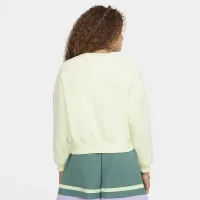 Nike Sportswear Club Fleece Girls' Boxy Crew-Neck свитшот цвет зеленый