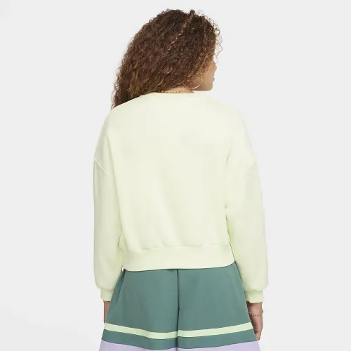 Nike Sportswear Club Fleece Girls' Boxy Crew-Neck світшот колір зелений