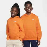 Nike Sportswear Club Fleece Big детские Pullover Толстовка с капюшоном Orange