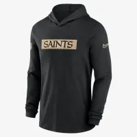 New Orleans Saints Sideline чоловічі Nike Dri-FIT NFL Long-Sleeve Hooded Top колір чорний