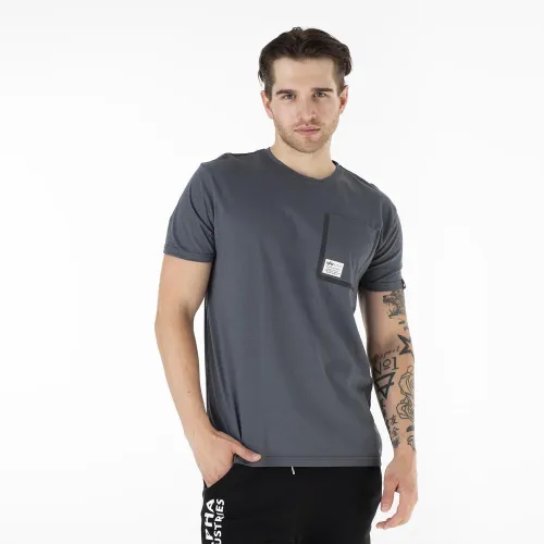 Футболка Alpha Industries Label Pocket T 136501136 - Синя
