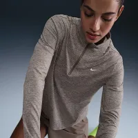 Nike Swift жіноча Dri-FIT UV 1/4-Zip Running Top колір коричневий