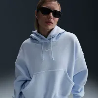 Nike Sportswear Phoenix Fleece женская Over-оверсайз Pullover Толстовка с капюшоном синий