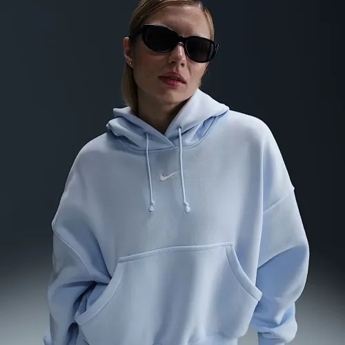 Nike Sportswear Phoenix Fleece женская Over-оверсайз Pullover Толстовка с капюшоном синий
