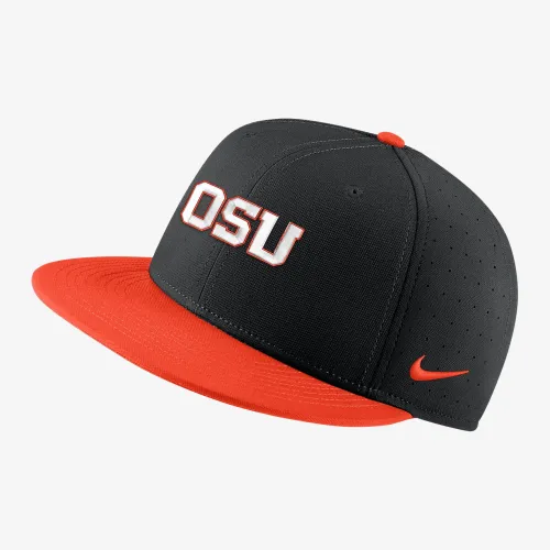 Oregon State Nike College Fitted Baseball Hat цвет черный
