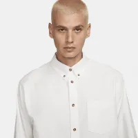 Nike Life чоловічі Long-Sleeve Oxford Button-Down Shirt колір білий