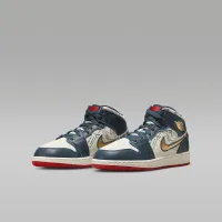 Nike Air Jordan 1 Mid SE Big детские Кроссовки синий