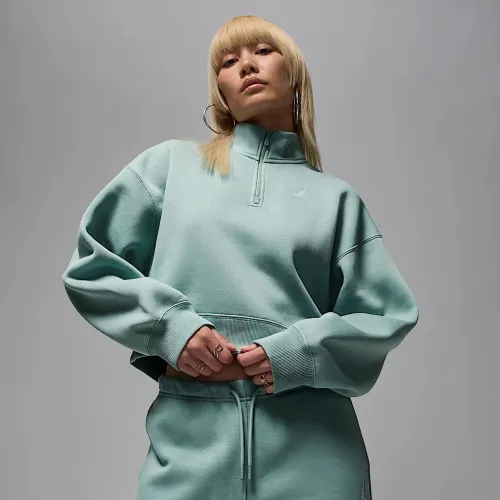 Nike Jordan Brooklyn Fleece жіноча 1/4-Zip Top колір зелений