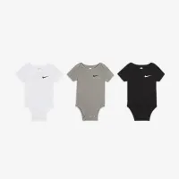 Nike Mini Me Baby (0-9M) 3 пары Bodysuits цвет серый