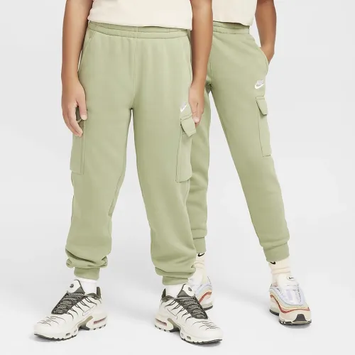 Nike Sportswear Club Fleece Big детские Cargo Pants цвет зеленый