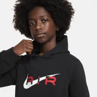Nike Air Big дитячі Pullover Fleece Толстовка з капюшоном колір чорний