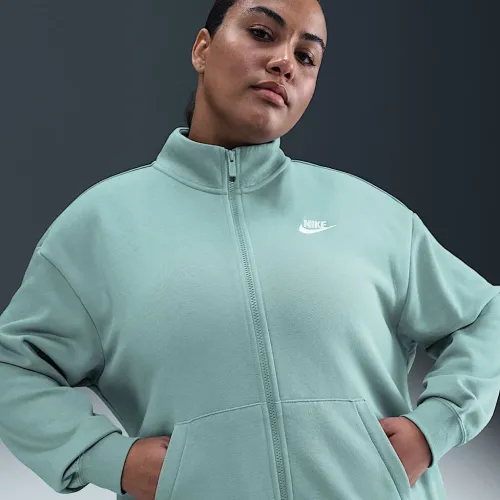 Nike Sportswear Club Fleece женская Loose Track Куртка (большие размеры) цвет зеленый