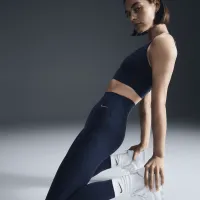 Nike Zenvy женская Gentle-Support С высокой Талией Full-Length лосины синий