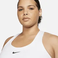 Nike Swoosh женская Medium-Support Padded Sports Bra Tank (большие размеры) цвет белый