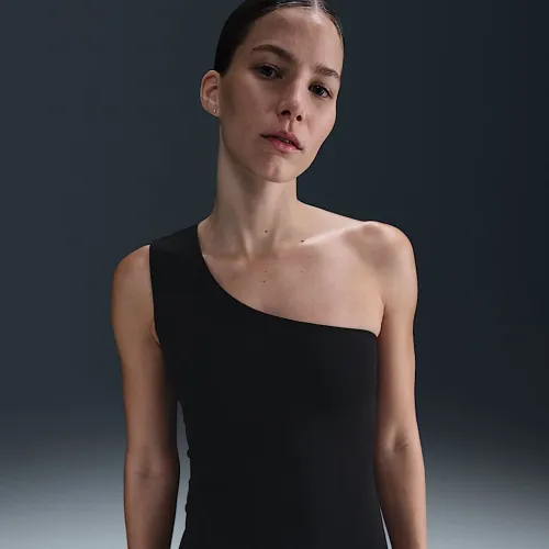 Nike Zenvy женская Dri-FIT Asymmetrical Tank Top цвет черный