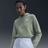 Nike Sportswear Club Fleece женская Pullover Толстовка с капюшоном цвет зеленый