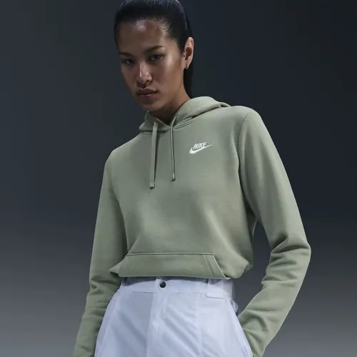 Nike Sportswear Club Fleece женская Pullover Толстовка с капюшоном цвет зеленый