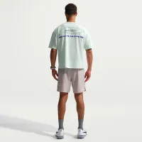 Nike мужские Short-Sleeve Running футболка цвет зеленый