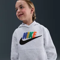 Nike Club Little детские Chenille Pullover Толстовка с капюшоном цвет коричневый
