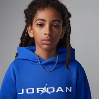 Nike Jordan Big дитячі Baseline Pullover Толстовка з капюшоном блакитний
