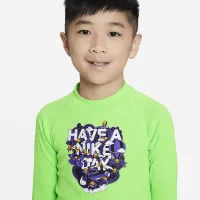Nike Dri-FIT Little детские (для мальчиков) Long-Sleeve Swim Hydroguard цвет зеленый