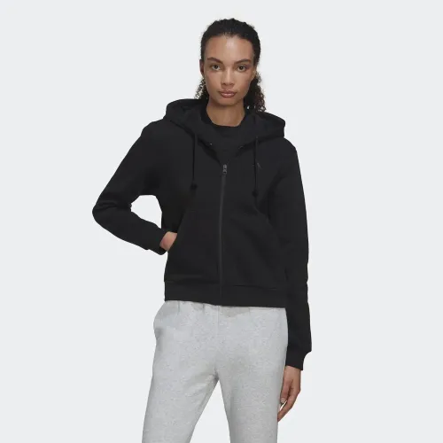 Кофта/футболка adidas All SZN Fleece Full-Zip Толстовка с капюшоном HC8848 -  Черная