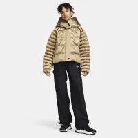 Nike Sportswear Swoosh Puffer Shine PrimaLoft® женская Therma-FIT оверсайз Hooded Куртка цвет коричневый