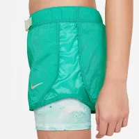 Nike Tempo Big дитячі (Girls') Tie-Dye Running шорти колір зелений