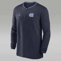 North Carolina Tar Heels Sideline Coach мужские Nike Dri-FIT College 1/2-Zip Long-Sleeve Top синий