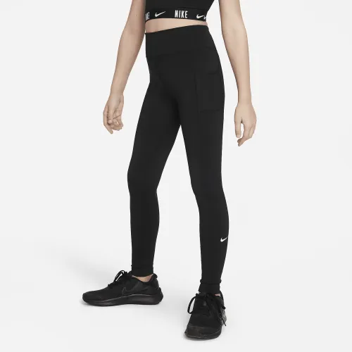 Nike Dri-FIT One Big дитячі (Girls') лосіни з кишенямиколір чорний