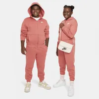 Nike Sportswear Club Fleece Big детские Full-Zip Толстовка с капюшоном (Extended Size) цвет красный