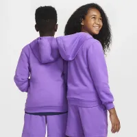 Nike Sportswear Club Fleece Big детские Толстовка с капюшоном цвет фиолетовый