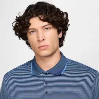 Nike Tour мужские Dri-FIT Striped для гольфа Polo синий