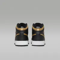 Nike Air Jordan 1 Mid Big детские Кроссовки цвет черный