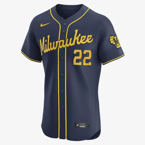 Christian Yelich Milwaukee Brewers чоловічі Nike Dri-FIT ADV MLB Elite Jersey блакитний