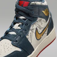 Nike Air Jordan 1 Mid SE Big детские Кроссовки синий