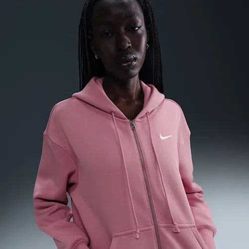 Nike Sportswear Phoenix Fleece женская оверсайз Full-Zip Толстовка с капюшоном Pink