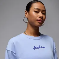 Nike Jordan Brooklyn Fleece жіноча Crew-Neck світшот блакитний
